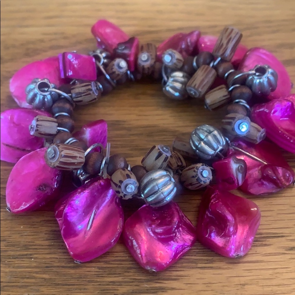 Pink statement bracelet